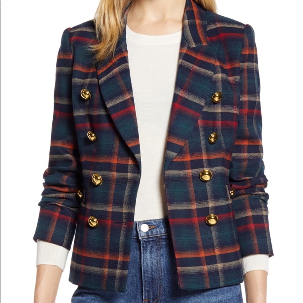 Halogen x Atlantic-Pacific Plaid Jacket NWT